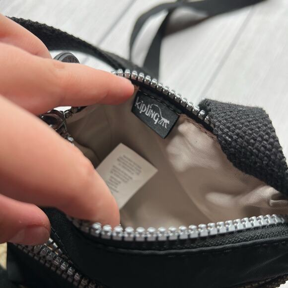 Kipling Alvar Extra Small Mini Bag Black Crossbody Purse Multizipper Pouches - Picture 7 of 8